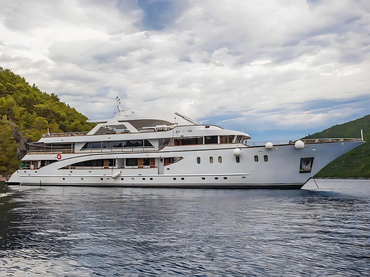 Exterior overview of Motoryacht Cristal motoryacht for charter from Split ACI Marina in the Split sailing area Croatia