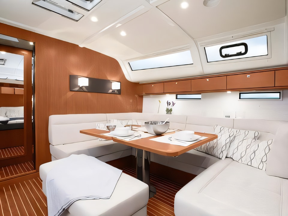 Interior of Bavaria Cruiser 51 sail boat with 5 cabins Croatia yacht charter