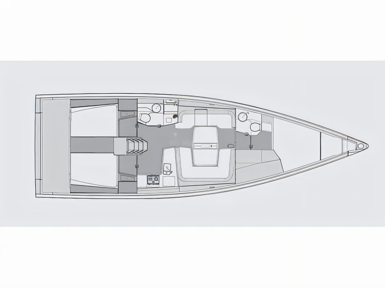 Interior of Elan E6 sail boat with 3 cabins Croatia yacht charter