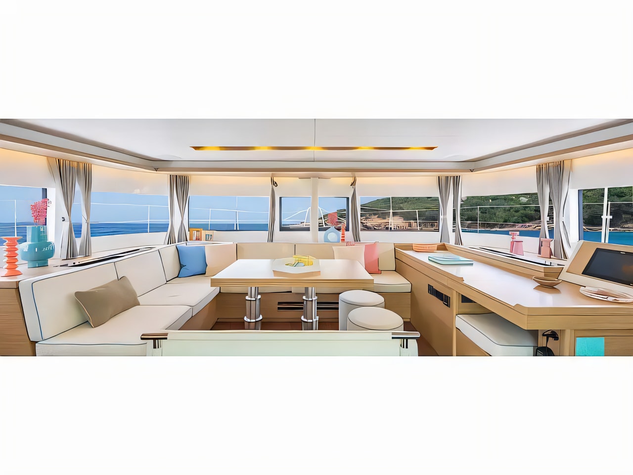Layout of Lagoon 51 Iconic catamaran with 6 cabins Croatia yacht charter