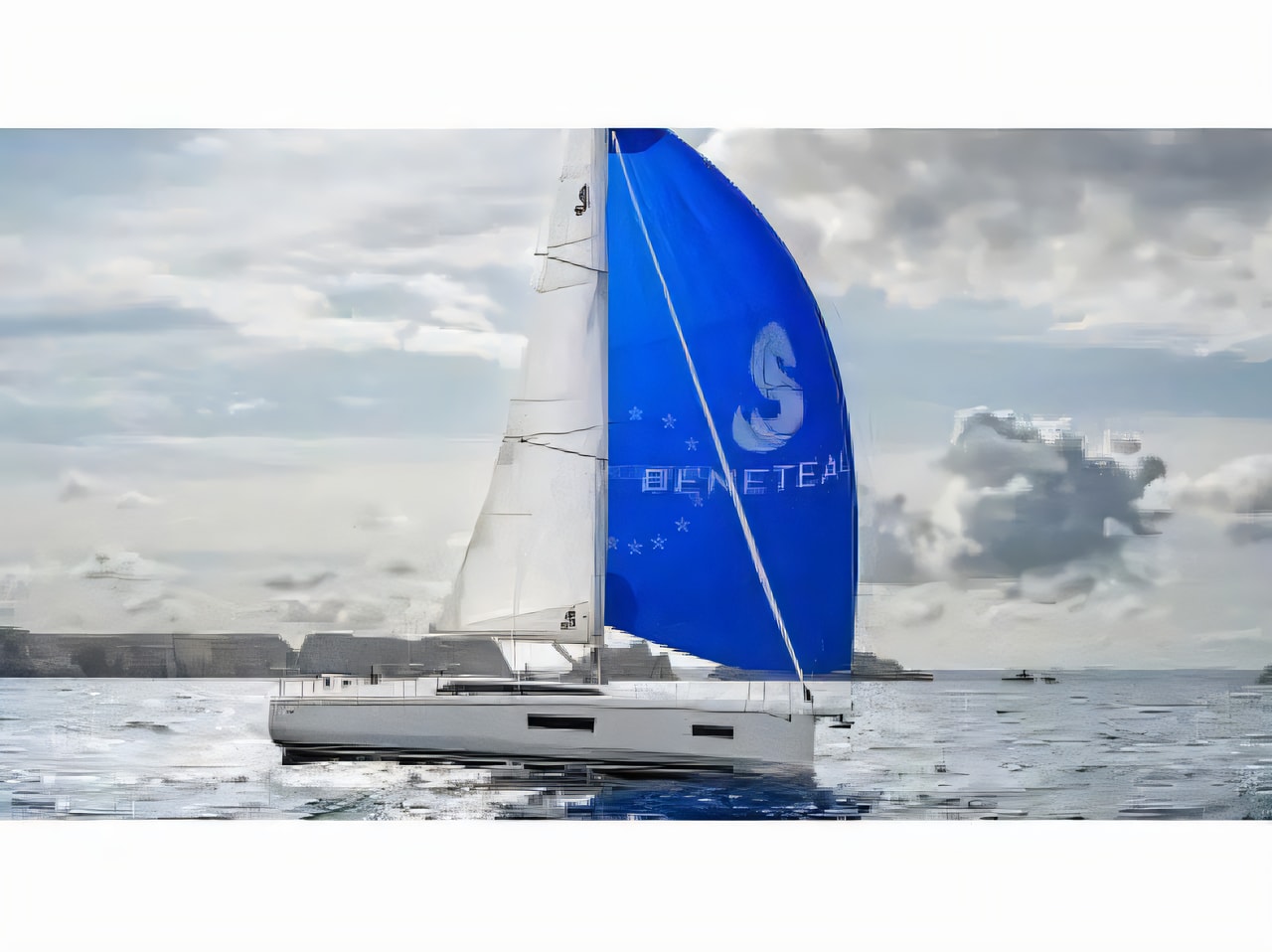 Exterior overview of Oceanis 37.1 sail boat for charter from Split ACI Marina in the Split sailing area Croatia