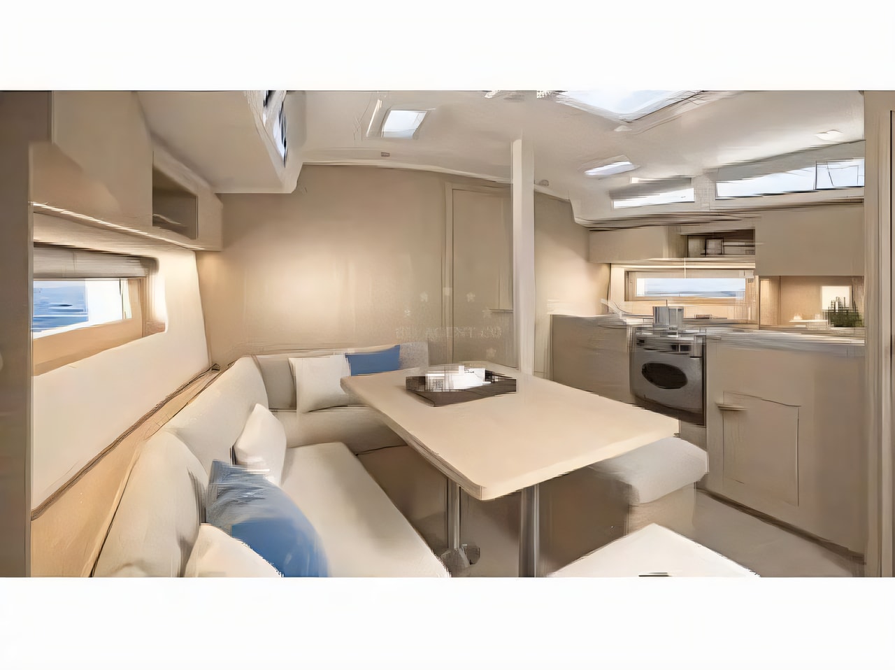 Layout of Oceanis 37.1 sail boat with 3 cabins Croatia yacht charter