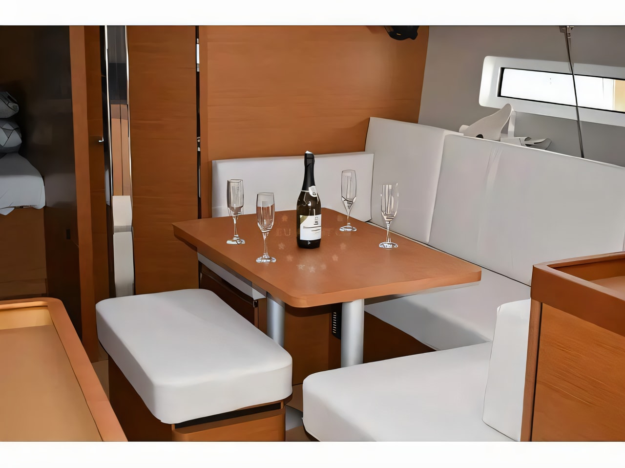 Layout of Sun Odyssey 440 sail boat with 4 cabins Croatia yacht charter