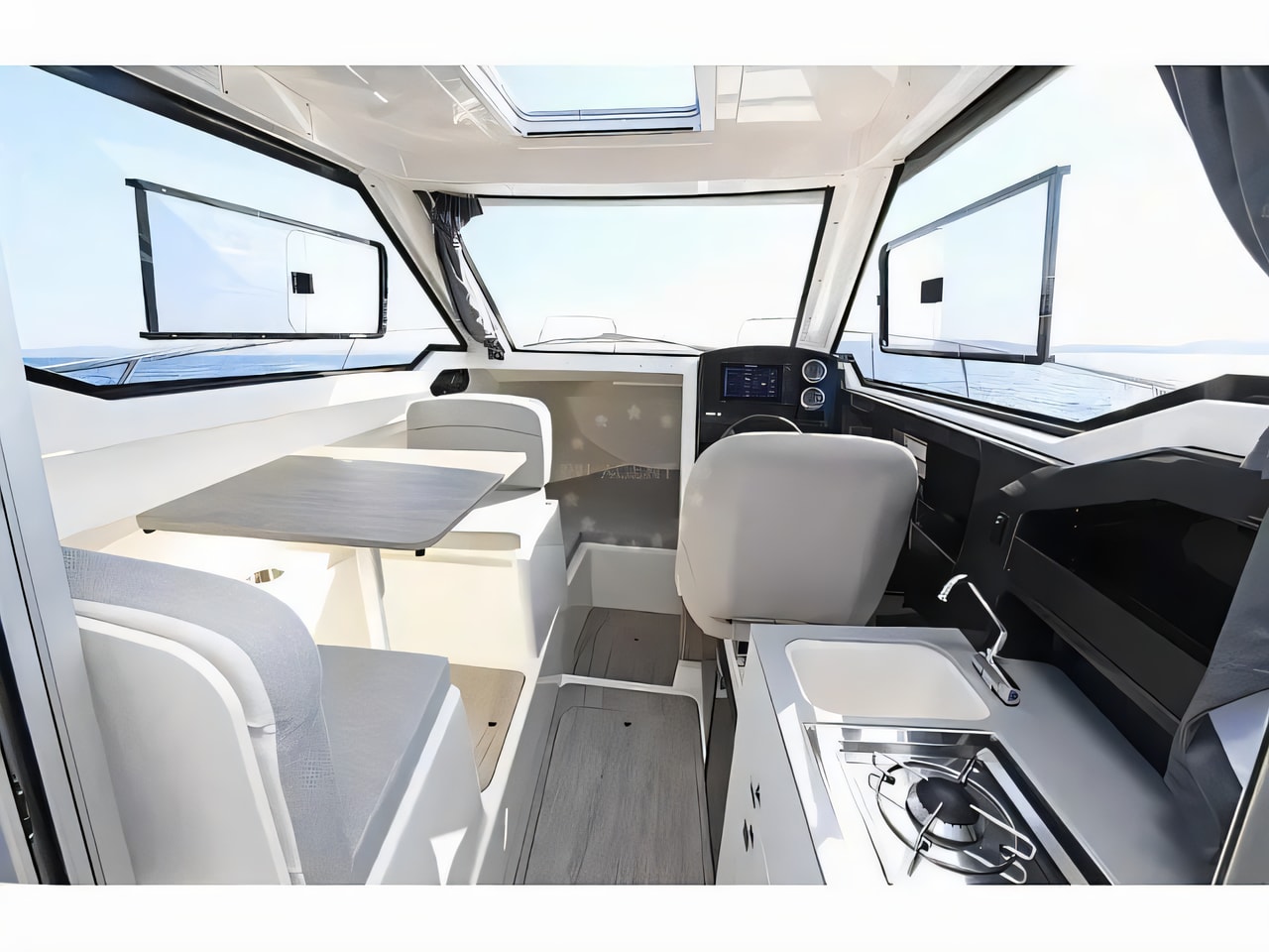 Quicksilver Activ 675 Weekend yacht layout 1 cabins Croatia charter