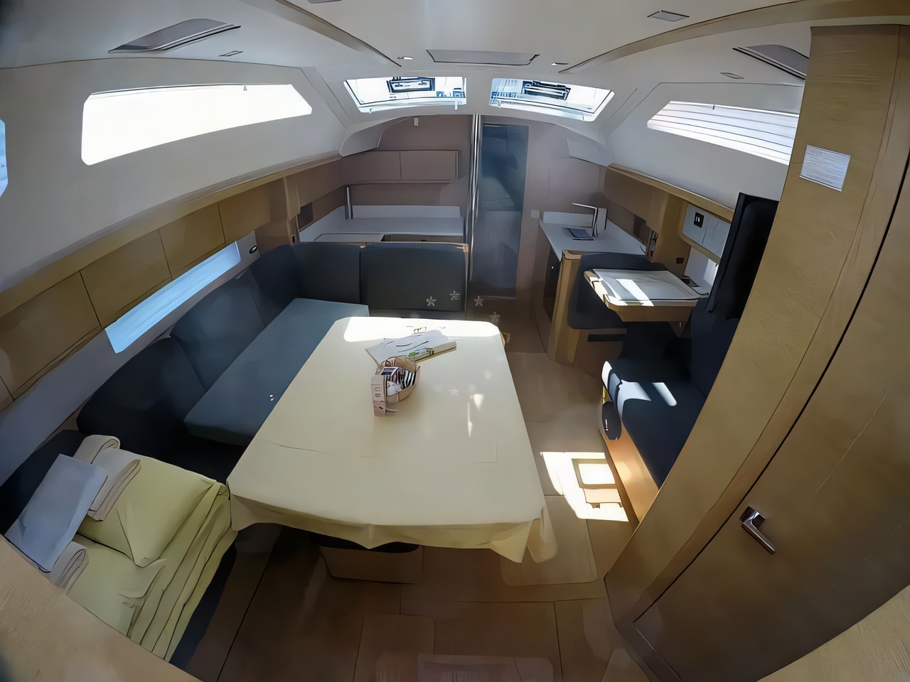 Layout of Elan GT5 sail boat with 3 cabins Croatia yacht charter