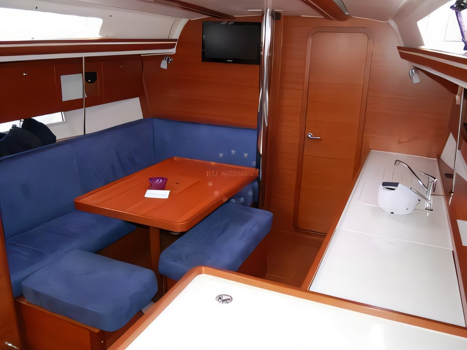 Interior of Dufour 375 GL sail boat with 3 cabins Croatia yacht charter