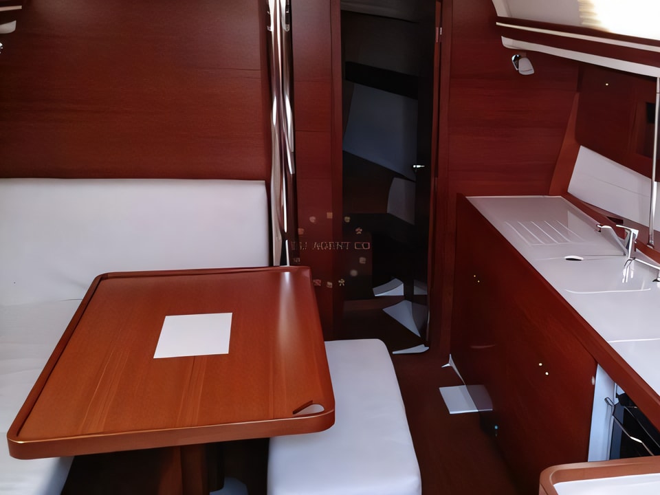 Interior of Dufour 375 sail boat with 3 cabins Croatia yacht charter