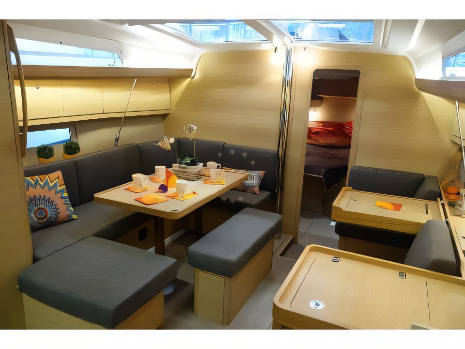 Interior of Dufour 410 (3c-2h) sail boat with 3 cabins Croatia yacht charter