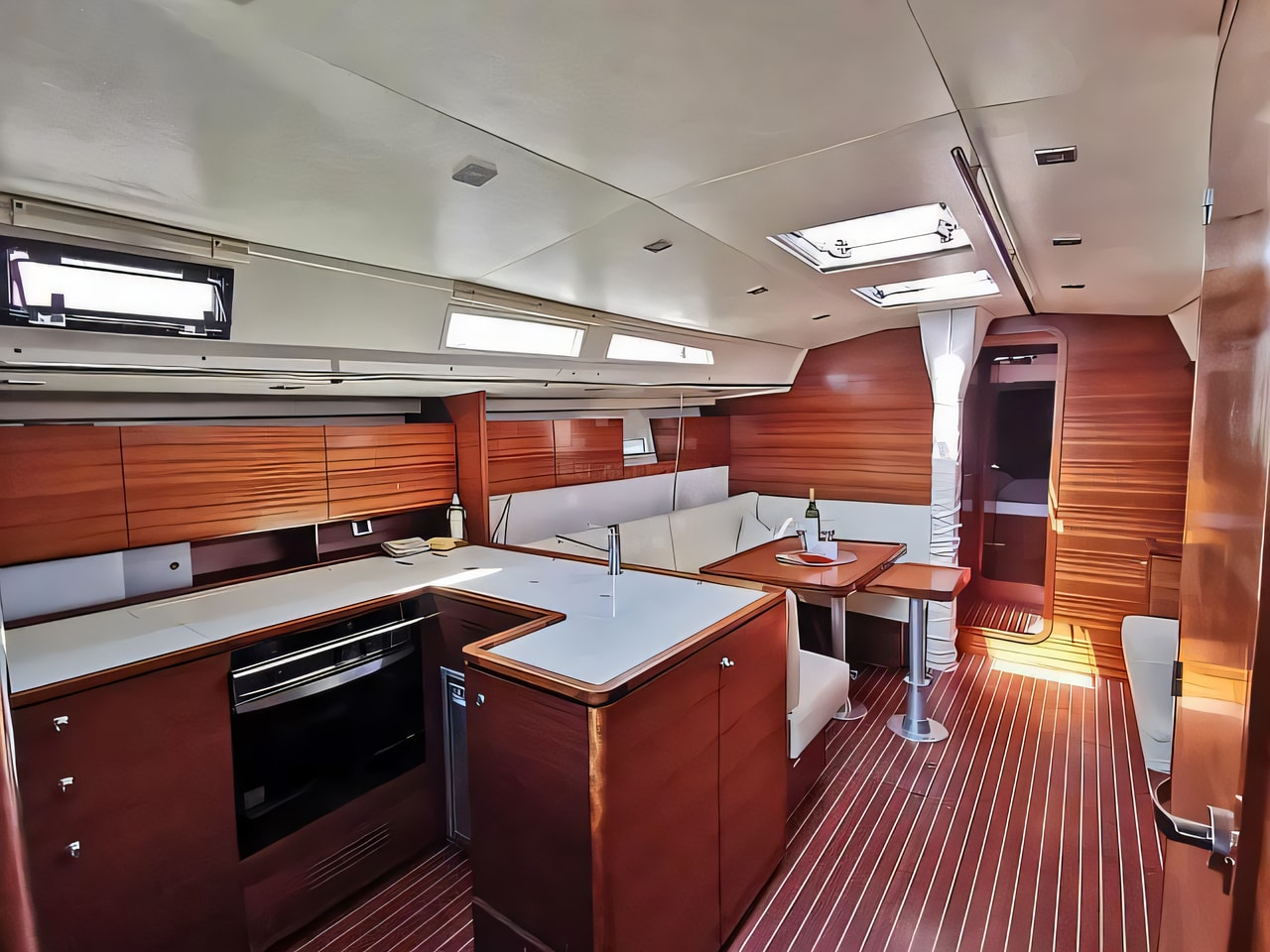Layout of Salona 44 sail boat with 4 cabins Croatia yacht charter