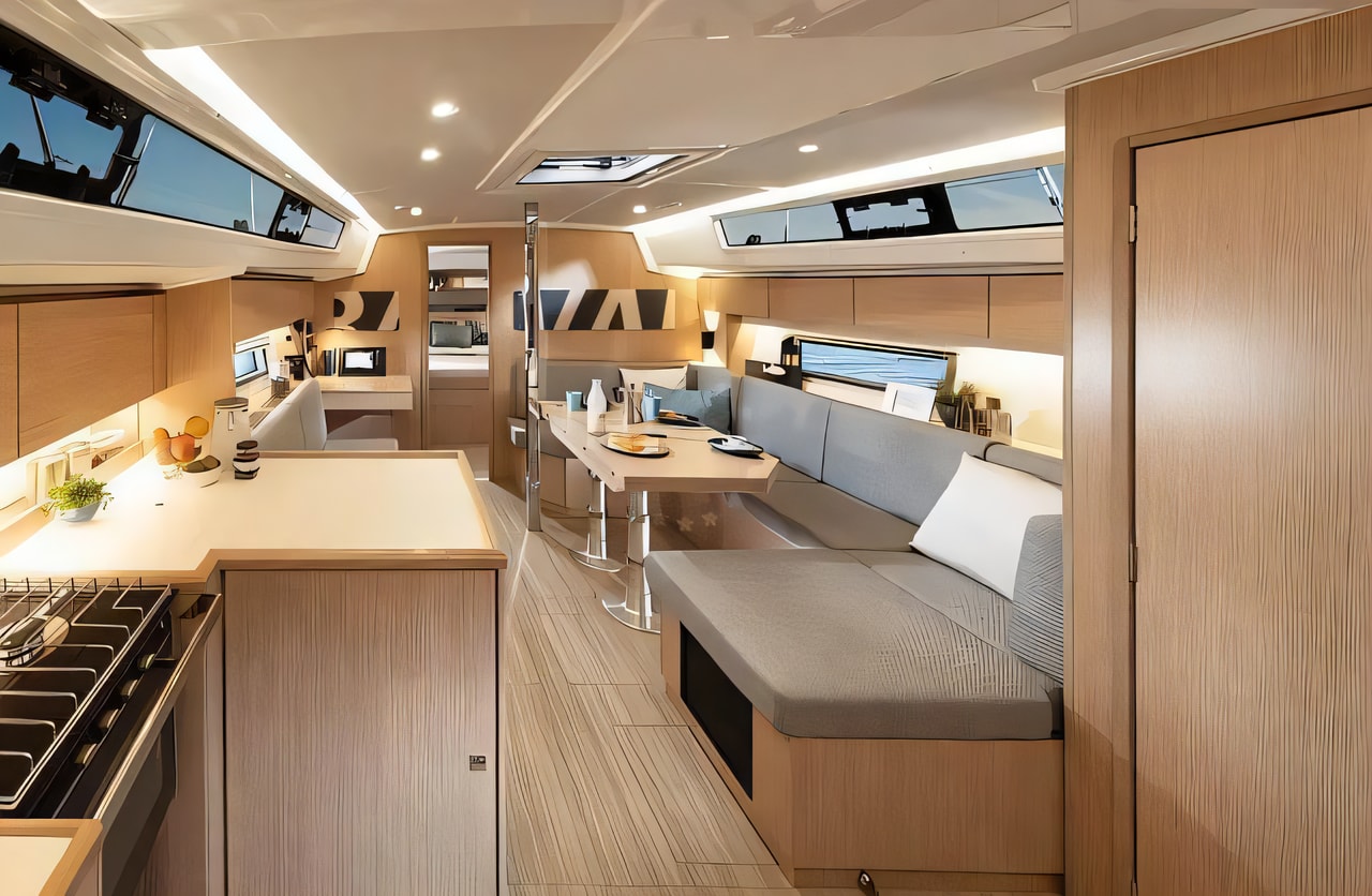Bavaria C42 yacht layout 3 cabins Croatia charter