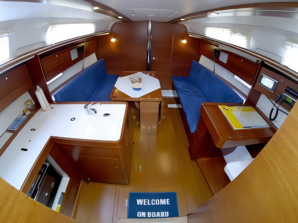 Interior of Dufour 335 GL sail boat with 2 cabins Croatia yacht charter