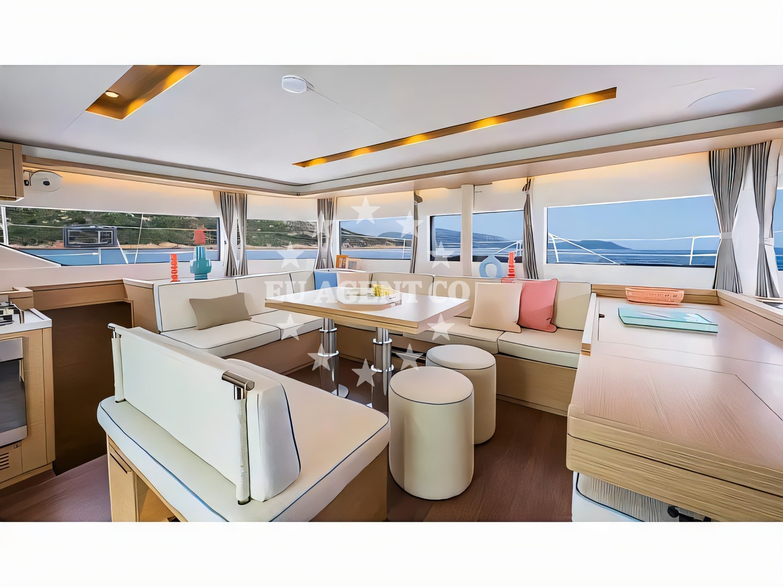 Layout of Lagoon 51 Iconic catamaran with 7 cabins Croatia yacht charter