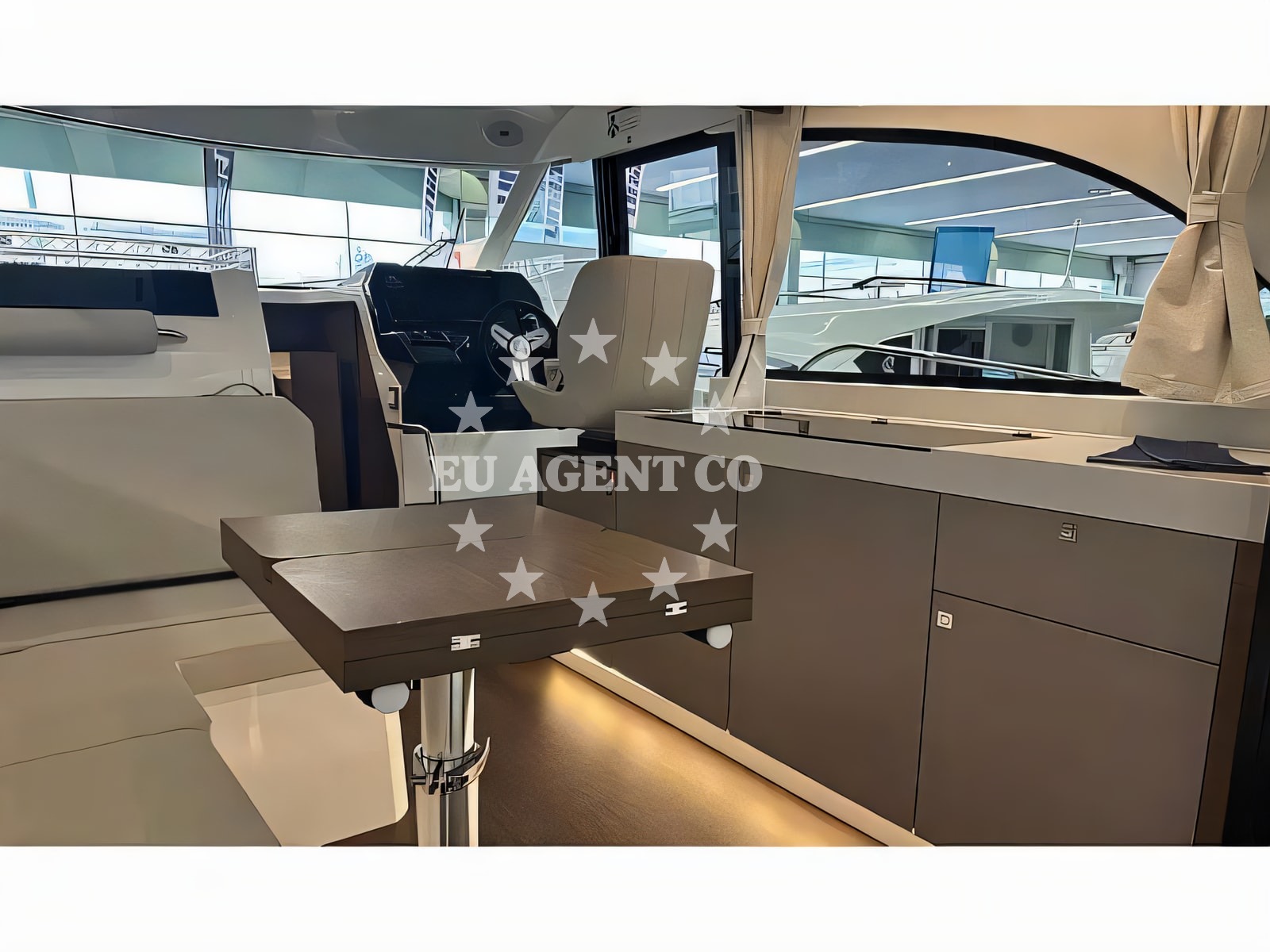 Layout of Antares 11 Fly motor boat with 2 cabins Croatia yacht charter