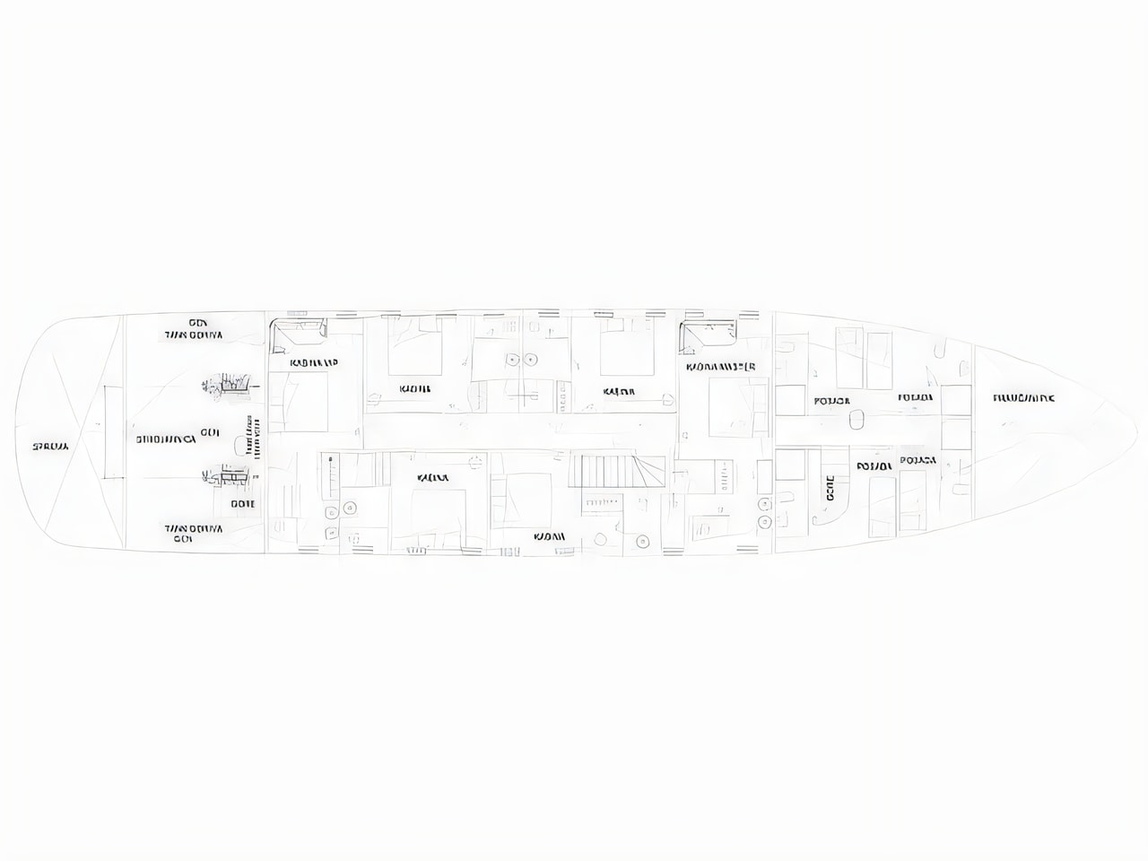 Interior of Motoryacht Maxita motoryacht with 6 cabins Croatia yacht charter