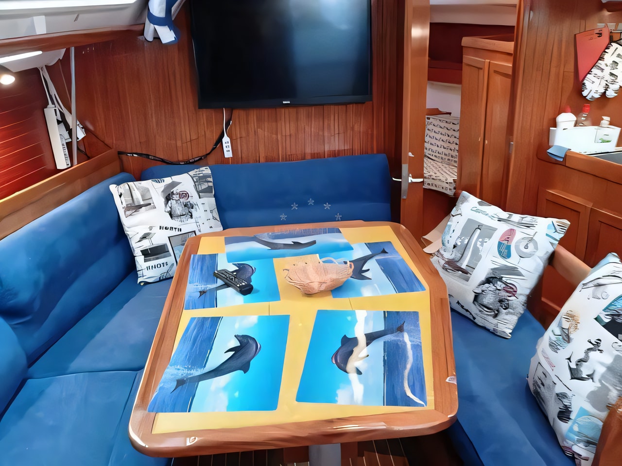 Layout of Dufour 36 sail boat with 3 cabins Croatia yacht charter