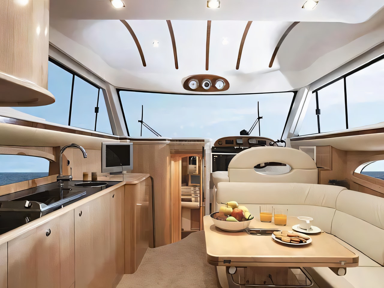 Layout of Altair Zafir 42 motor boat with 3 cabins Croatia yacht charter