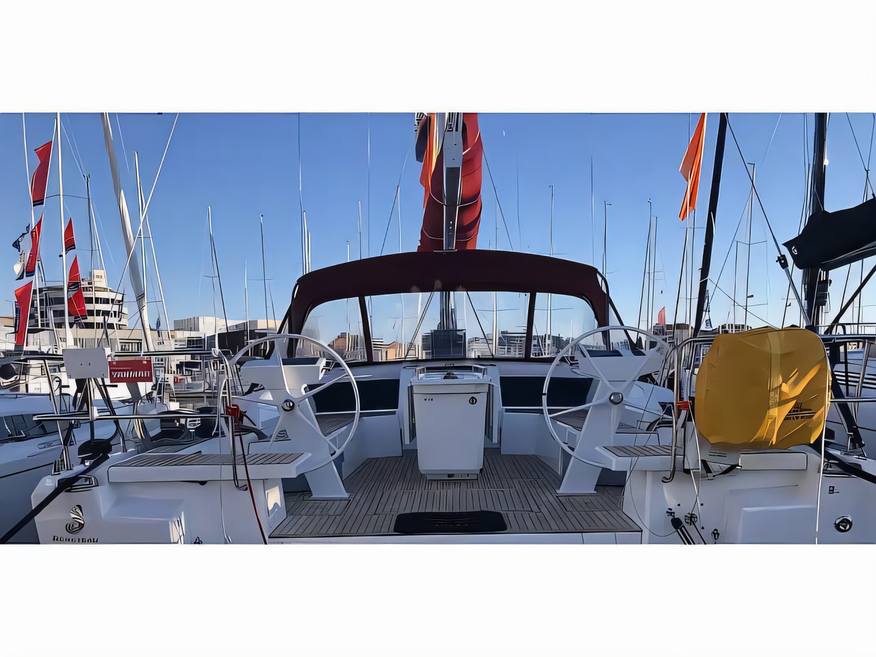 Exterior overview of Oceanis 46.1 - 5 cab sail boat for charter from Split ACI Marina in the Split sailing area Croatia