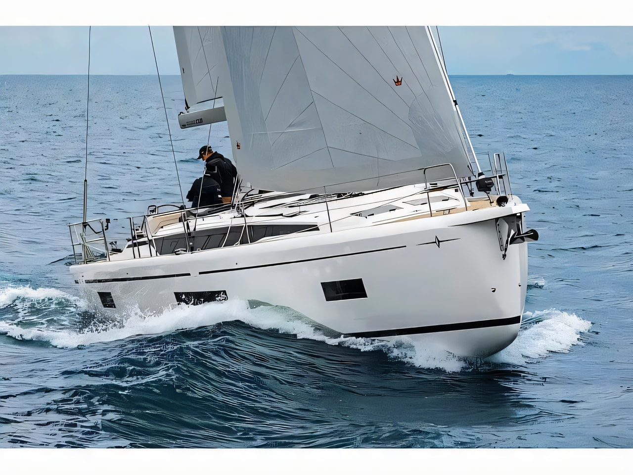 Exterior overview of Bavaria C46 sail boat for charter from Zadar Marina Zadar in the Zadar sailing area Croatia