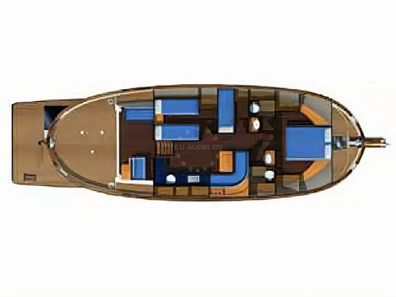 Interior of Menorquin 160 motor boat with 3 cabins Croatia yacht charter