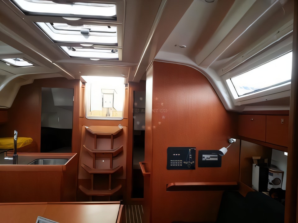 Interior of Bavaria Cruiser 37 sail boat with 3 cabins Croatia yacht charter
