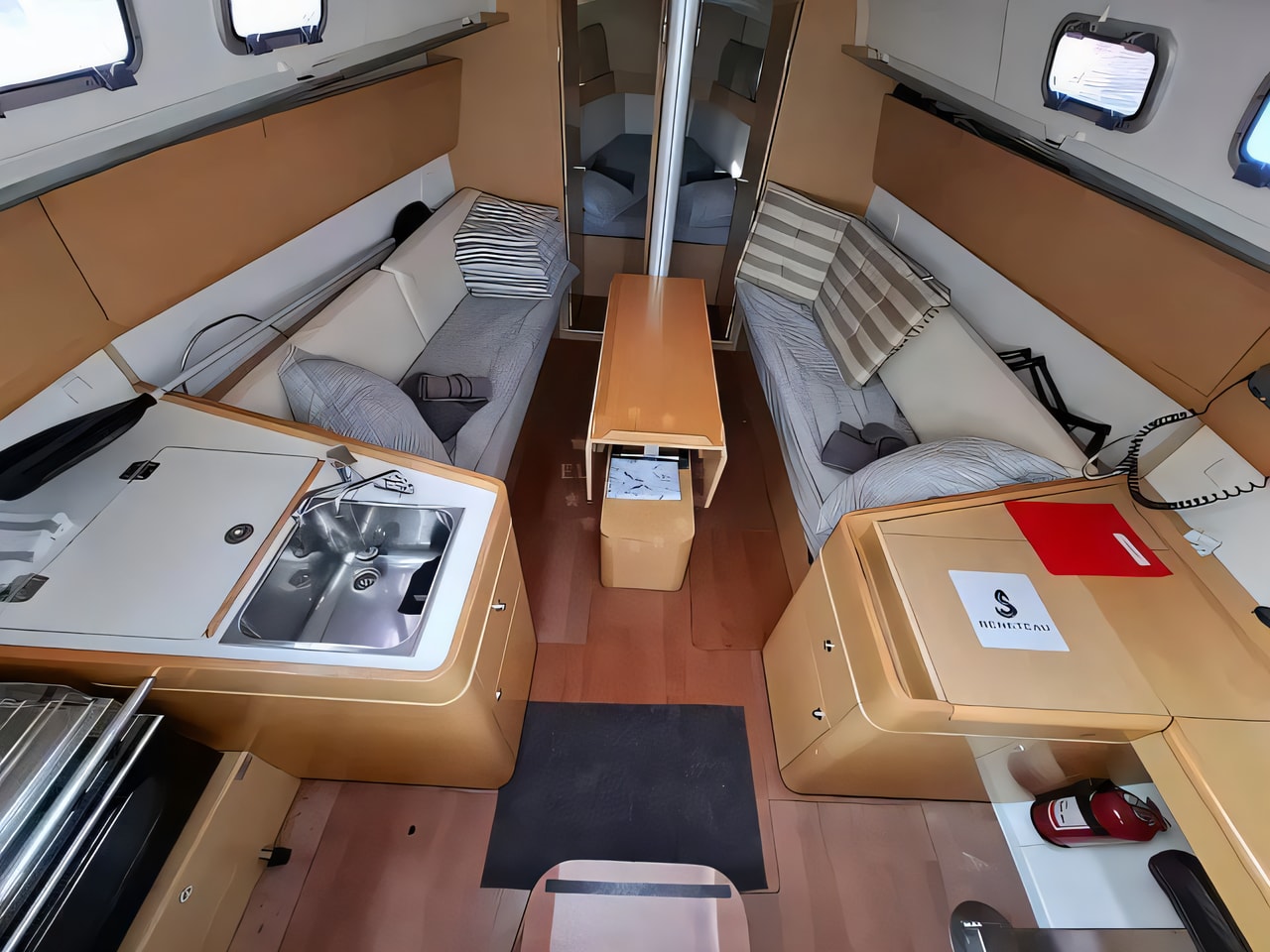 Beneteau First 35 yacht layout 2 cabins Croatia charter