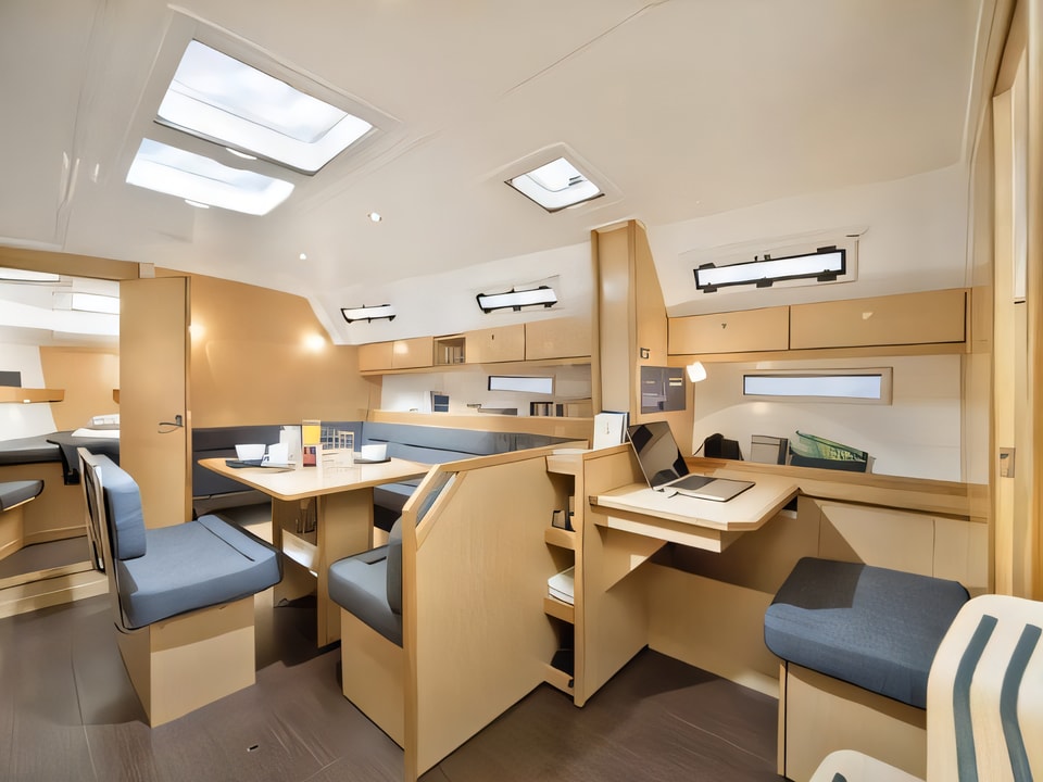 Interior of Bavaria Cruiser 40 sail boat with 3 cabins Croatia yacht charter