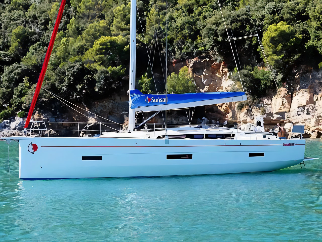 Exterior overview of Sunsail 53.5 sail boat for charter from Agana Marina in the Split sailing area Croatia