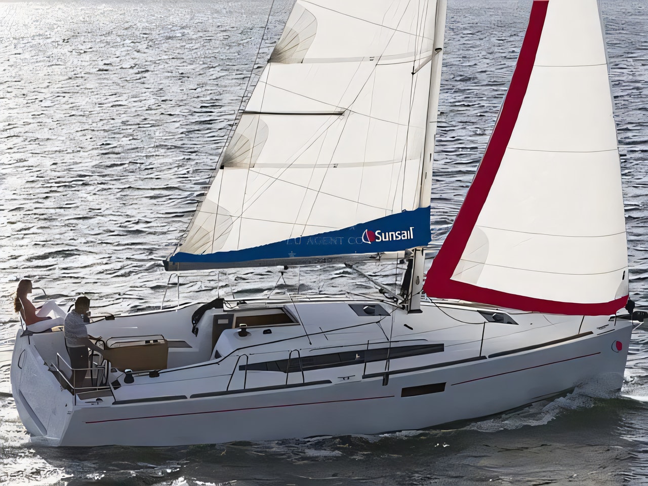 Exterior overview of Oceanis 34.1 sail boat for charter from Agana Marina in the Split sailing area Croatia