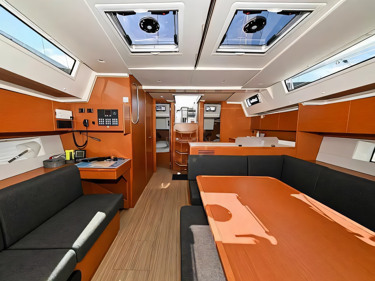 Layout of Bavaria C45 / 3 cab sail boat with 3 cabins Croatia yacht charter