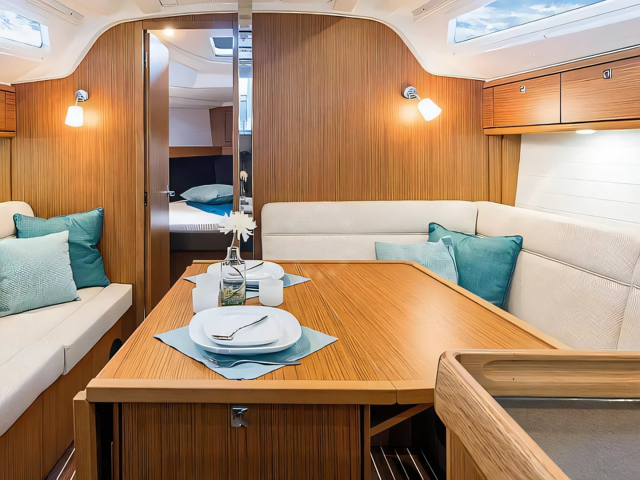 Bavaria Cruiser 37 / 2 cbs yacht layout 2 cabins Croatia charter