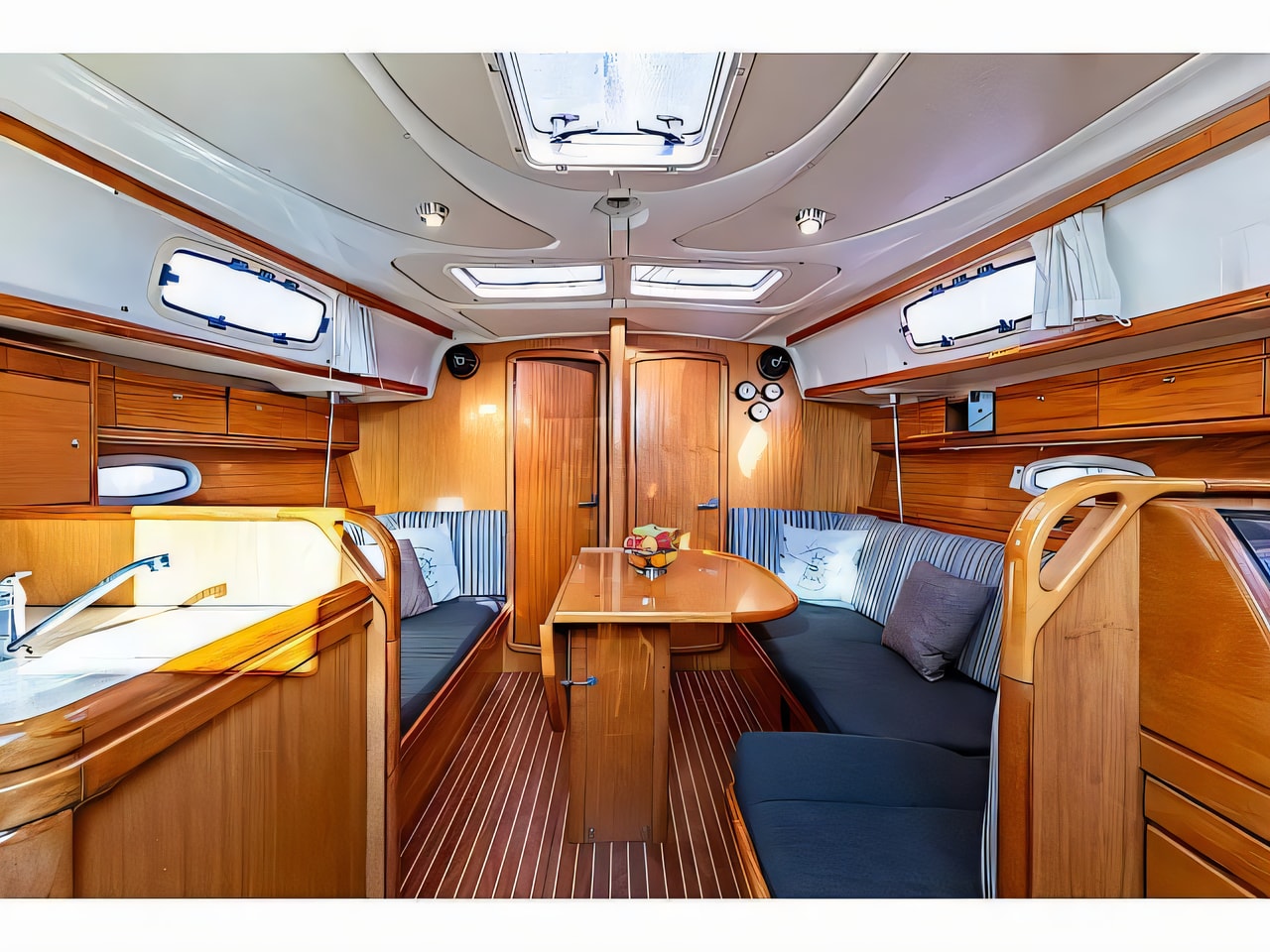 Layout of Bavaria 37 Cruiser sail boat with 3 cabins Croatia yacht charter