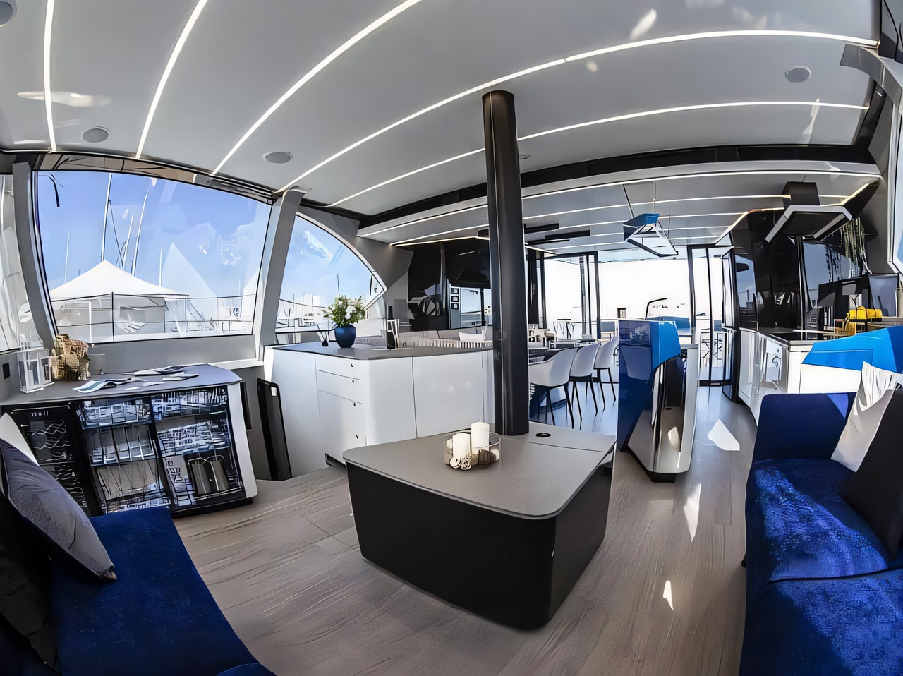 Layout of Wave 50 catamaran with 5 cabins Croatia yacht charter
