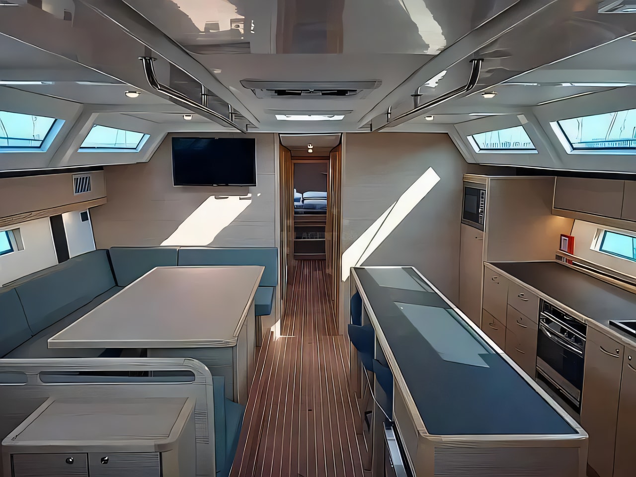 Layout of D&D Kufner 56 - 6 cab sail boat with 6 cabins Croatia yacht charter