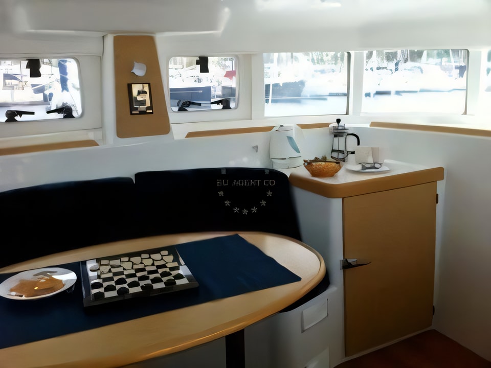 Interior of Lagoon 380 catamaran with 4 cabins Croatia yacht charter
