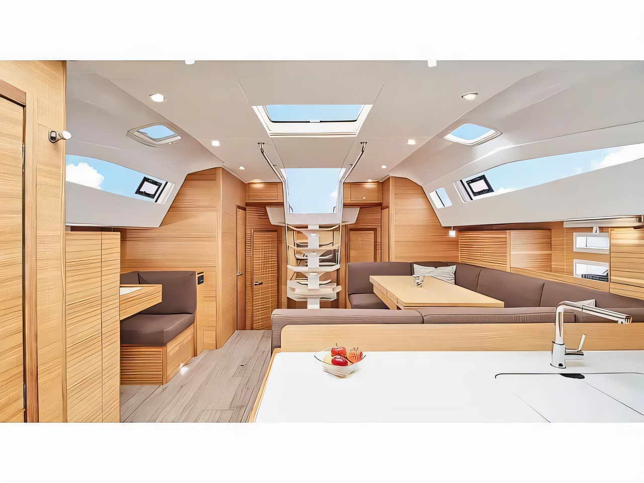 Layout of Elan Impression 50.1 sail boat with 5 cabins Croatia yacht charter