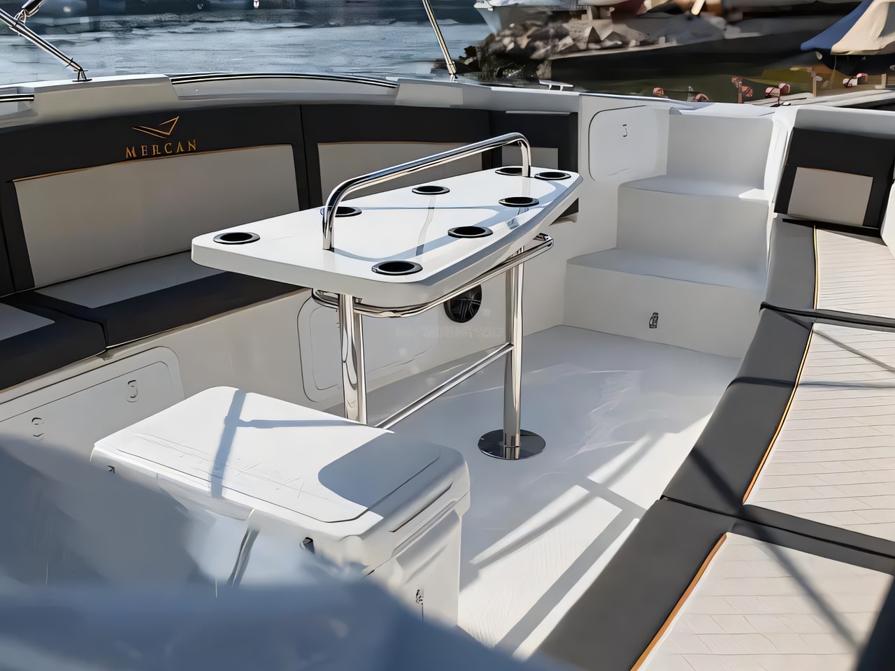 Interior of Mercan Excursion 34 motor boat with 0 cabins Croatia yacht charter