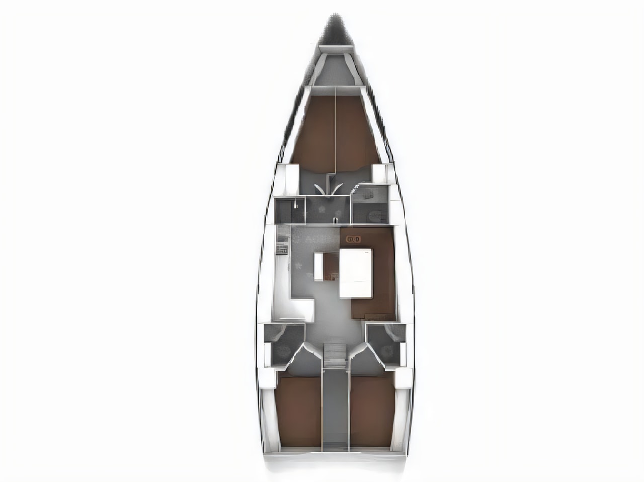 Interior of Bavaria Cruiser 46 sail boat with 4 cabins Croatia yacht charter