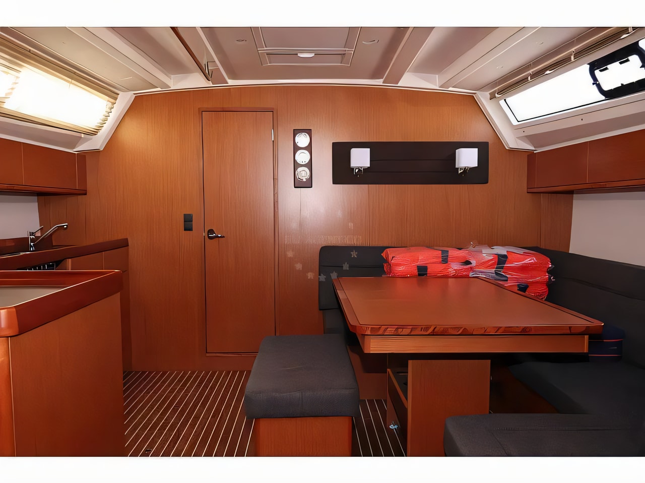 Layout of Bavaria Cruiser 46 sail boat with 4 cabins Croatia yacht charter