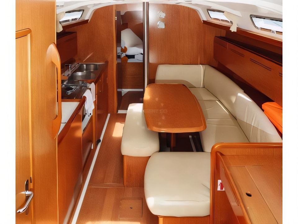 Interior of Beneteau Cyclades 39.3 sail boat with 3 cabins Croatia yacht charter