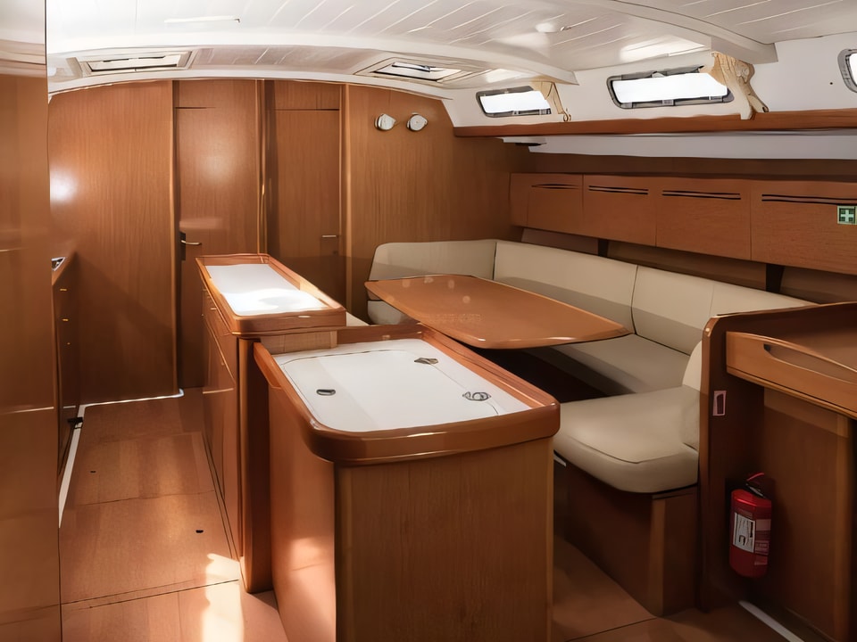 Interior of Beneteau Cyclades 50.5 sail boat with 5 cabins Croatia yacht charter