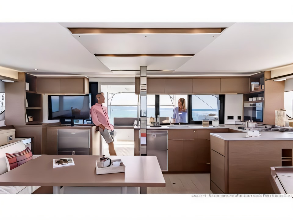 Interior of Lagoon 46 NEW catamaran with 6 cabins Croatia yacht charter
