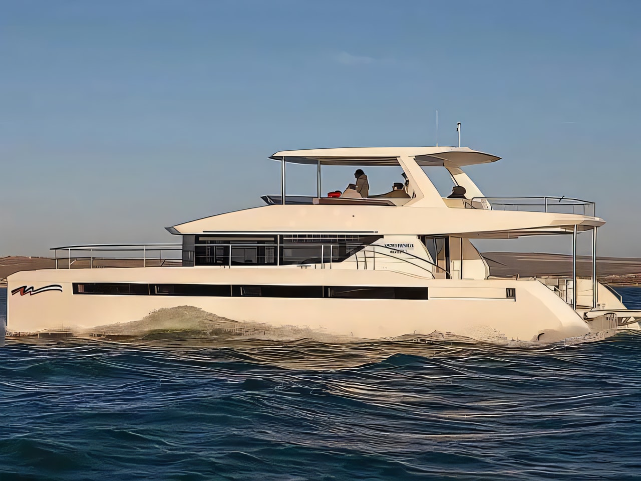 Exterior overview of Moorings 464PC power catamaran for charter from Agana Marina in the Split sailing area Croatia