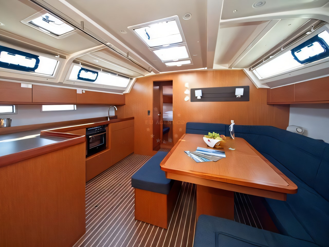 Layout of Bavaria 46 CN sail boat with 4 cabins Croatia yacht charter