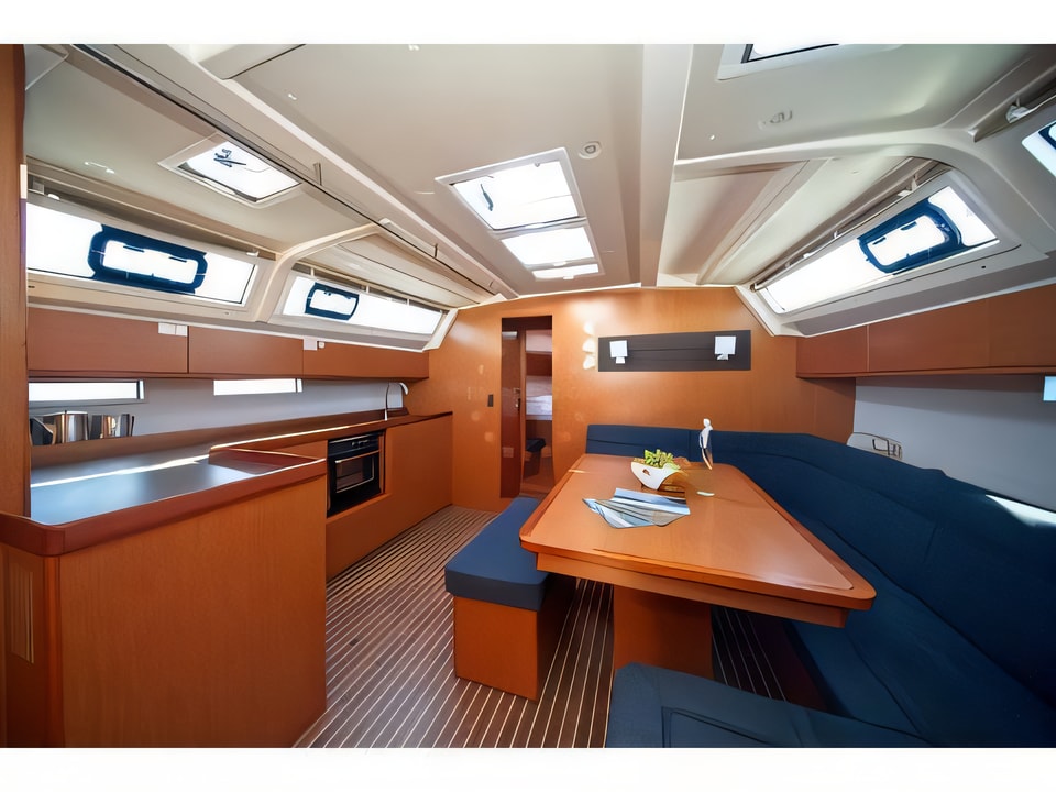 Interior of Bavaria 46 CN sail boat with 4 cabins Croatia yacht charter