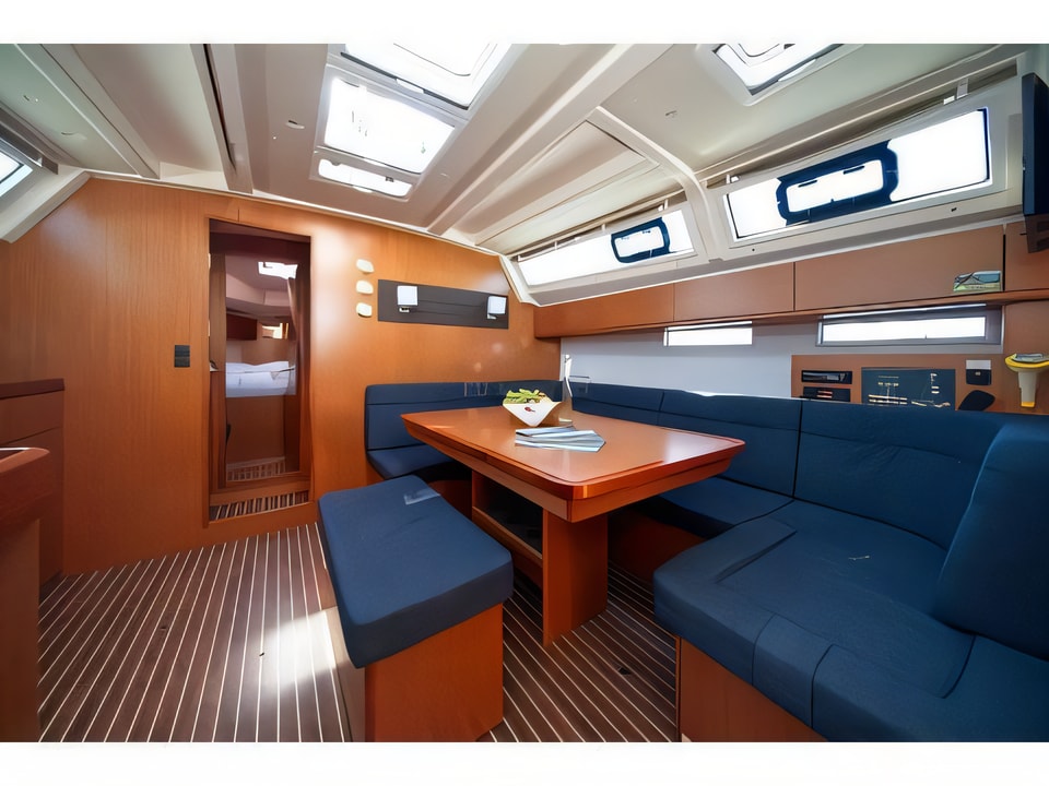 Interior of Bavaria 46 CN sail boat with 4 cabins Croatia yacht charter