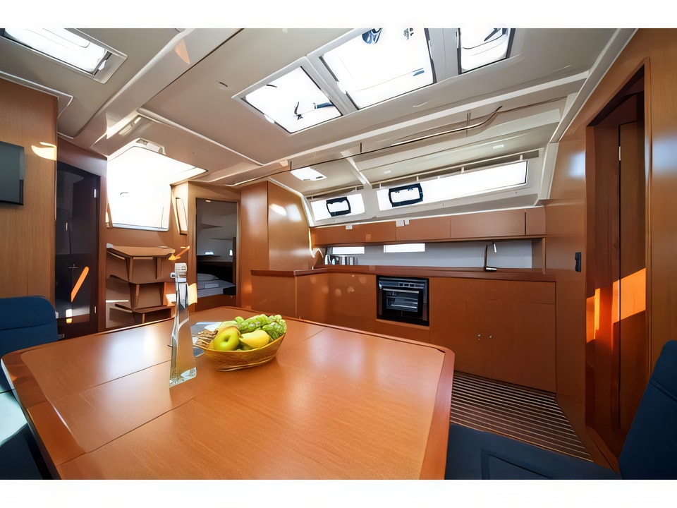 Interior of Bavaria 46 CN sail boat with 4 cabins Croatia yacht charter