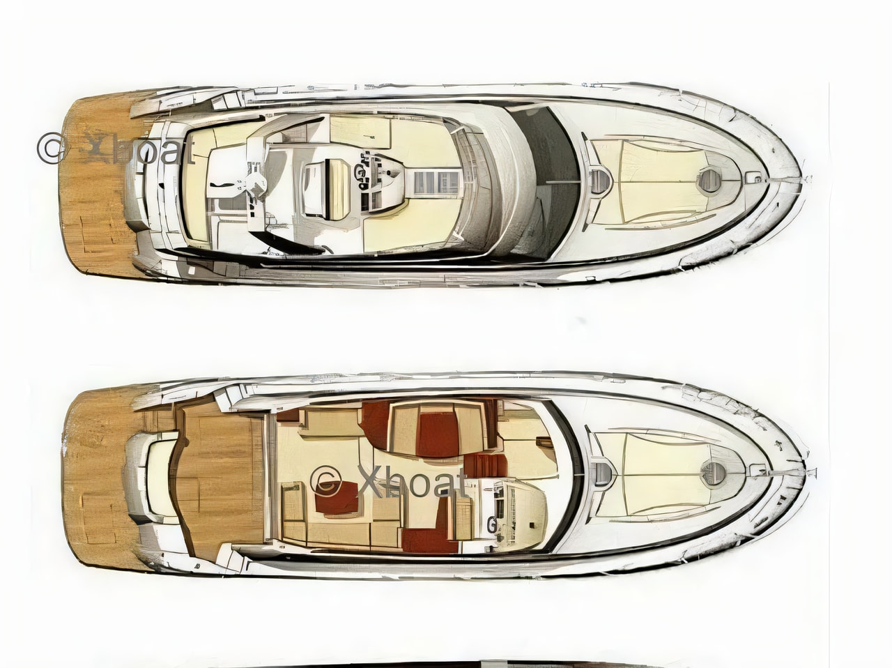 Interior of Prestige 50 Fly motoryacht with 3 cabins Croatia yacht charter