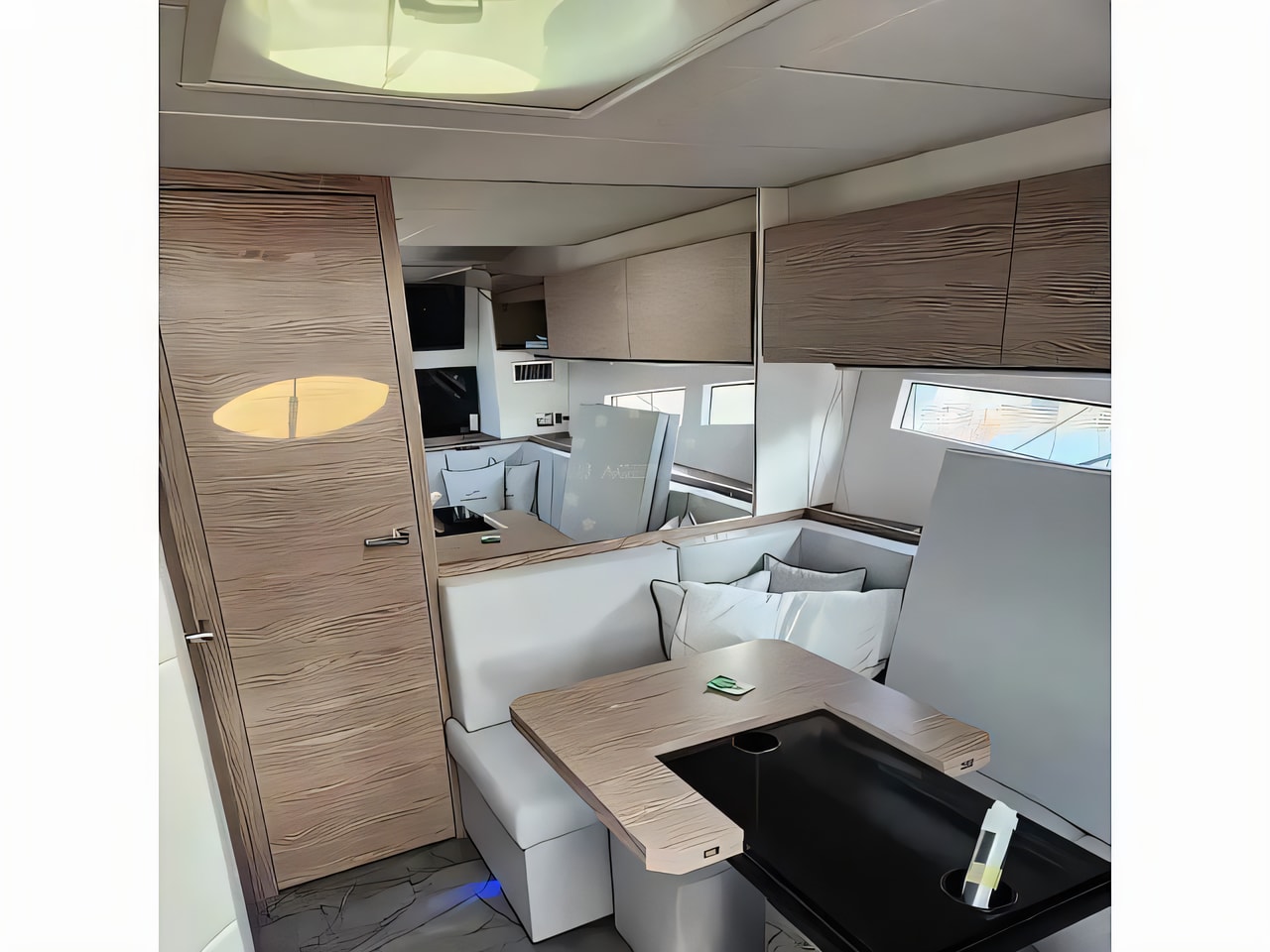 Layout of Rio Parana 38 motor boat with 2 cabins Croatia yacht charter