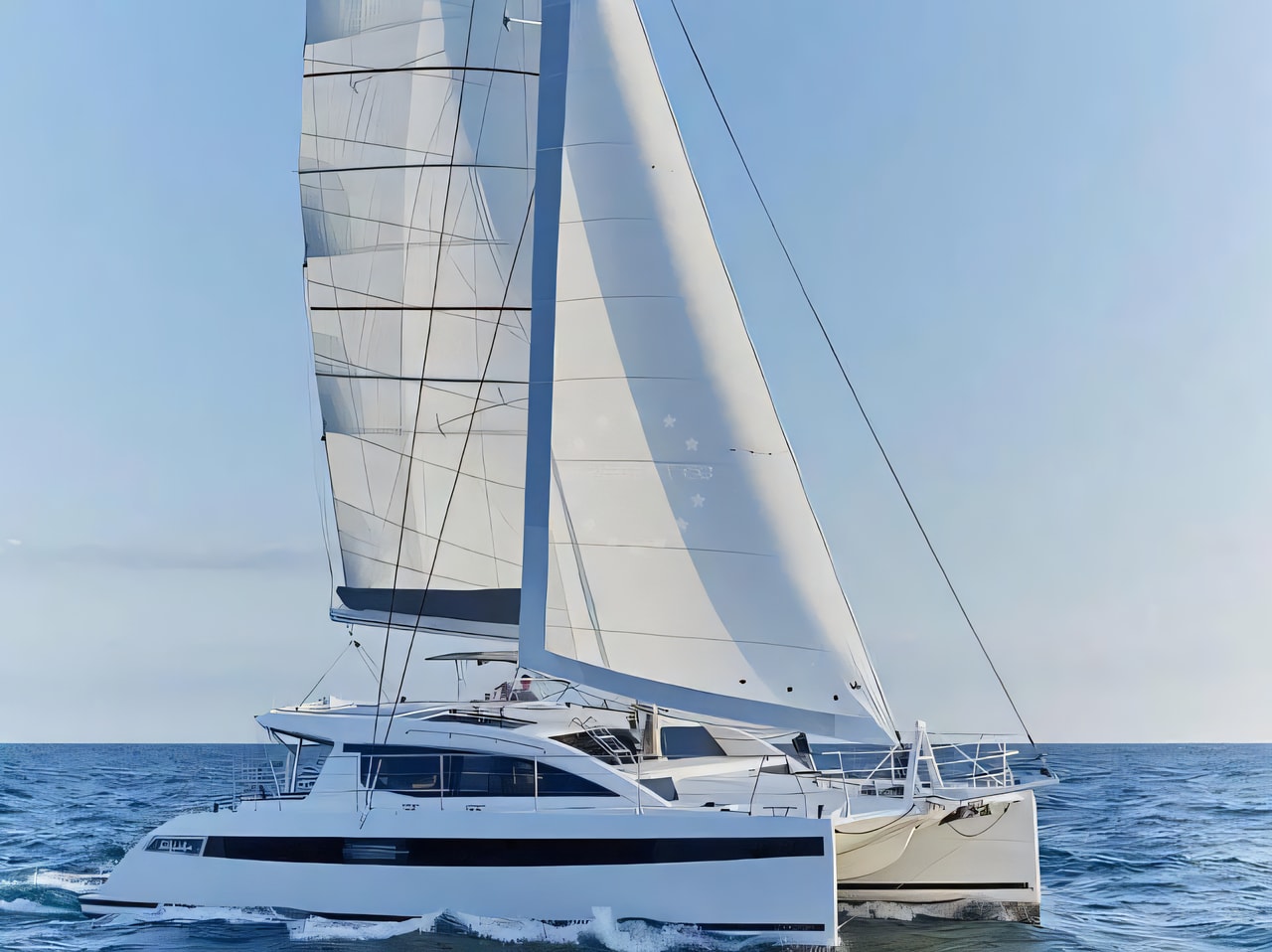 Exterior overview of Privilege 51 catamaran for charter from Adriatic Croatia