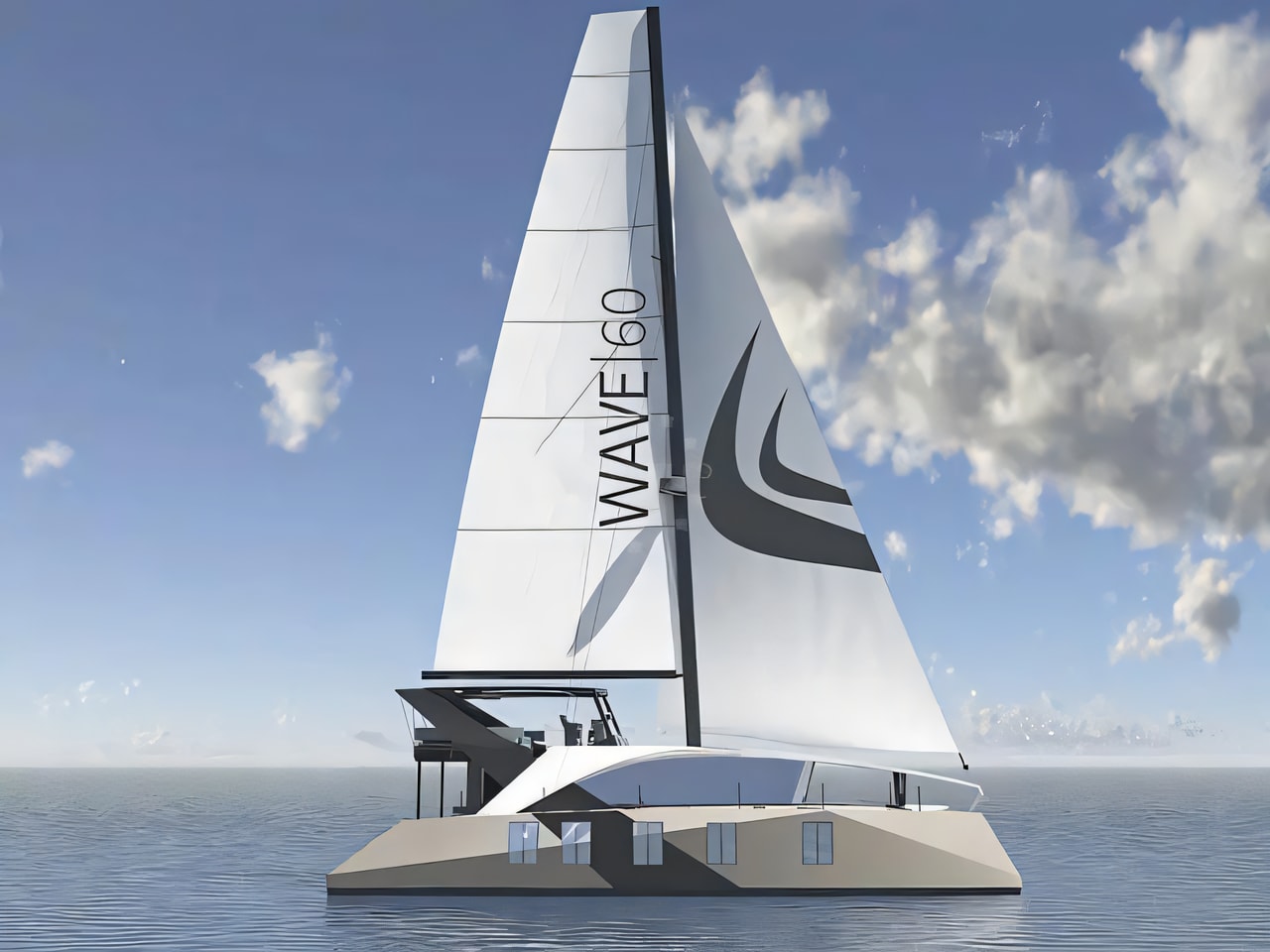 Exterior overview of Wave 60 catamaran for charter from SCT Marina Trogir in the Split sailing area Croatia